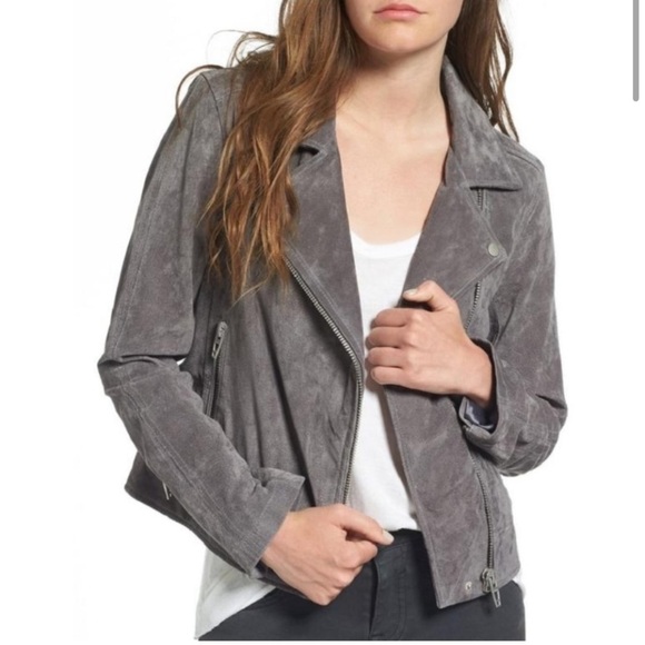 Blank NYC Jackets & Blazers - BlankNYC Gray Suede Leather
Asymmetrical Moto Jacket New Size XS